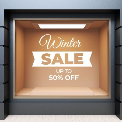 Winter Sale 50% Off, Εκπτωτικά, Αυτοκόλλητα βιτρίνας, 5